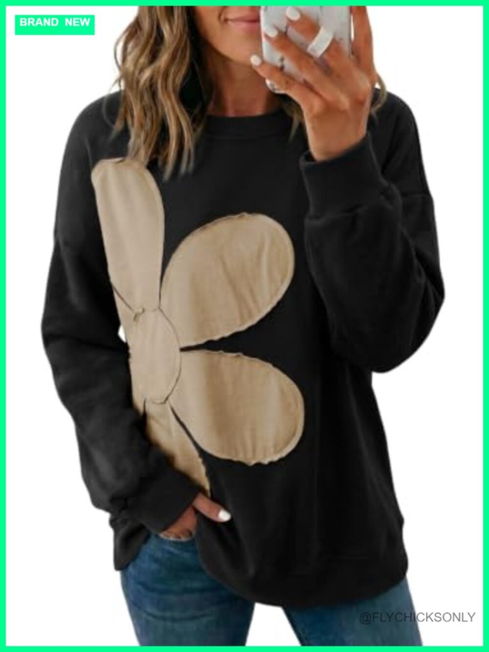 Womens Lightweight Crew Neck Pullover Sweatshirt Loose Fit Casual Top